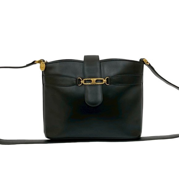 CELINE Black Leather Shoulder Bag - Picture 1 of 10
